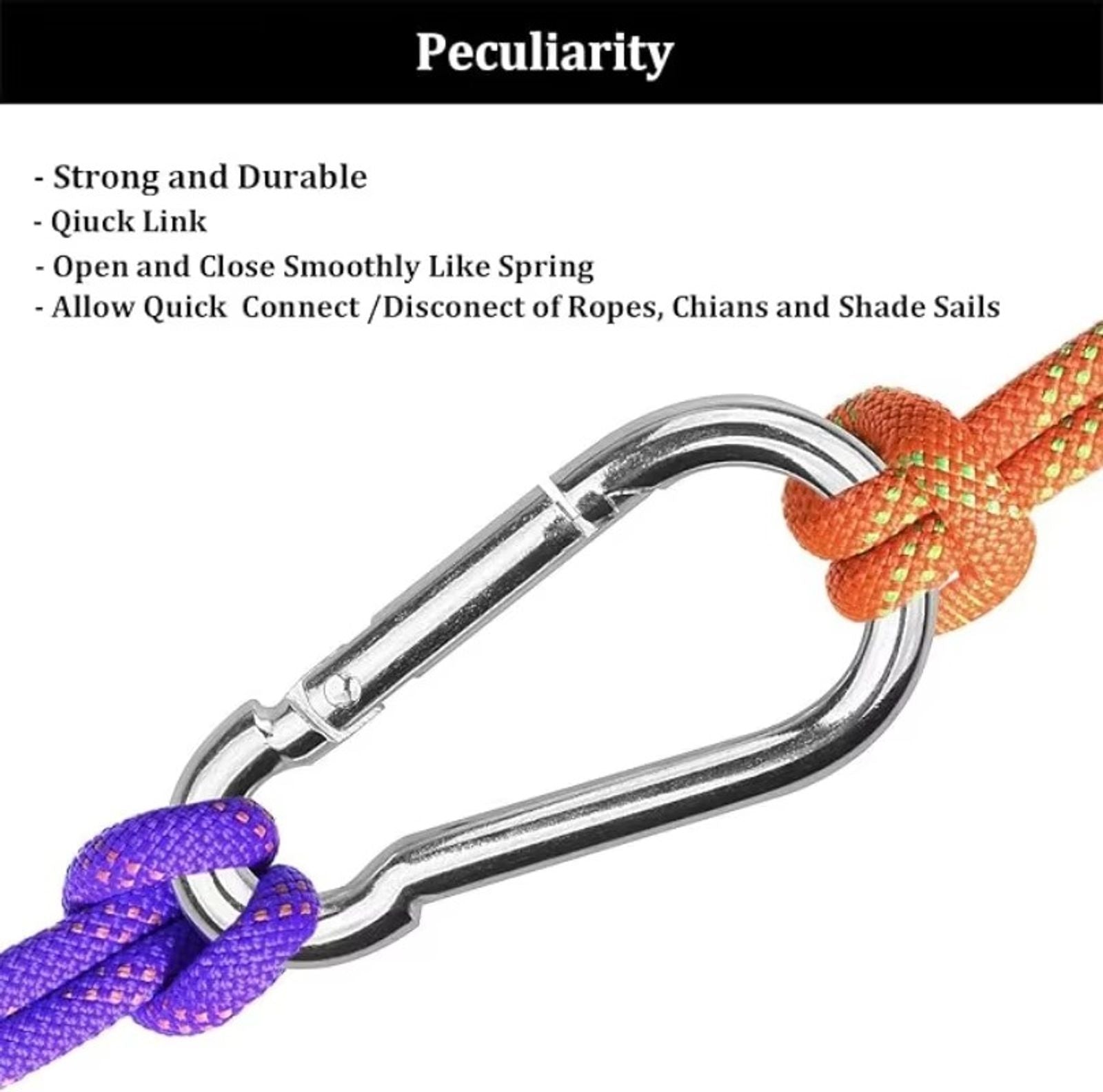 Mini Alloy Carabiner Hook for Outdoor Activities