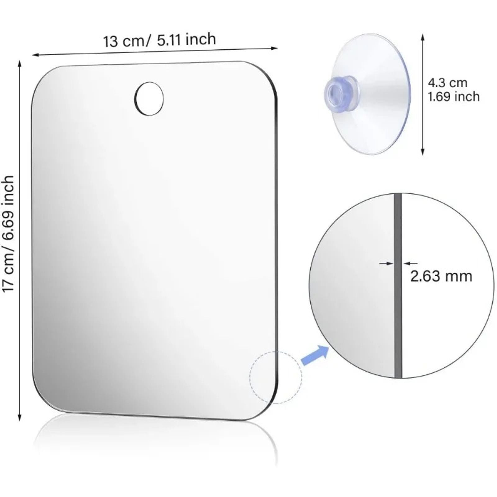 Acrylic Suction Mirror for Shaving and Makeup