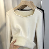 Women's Autumn Winter Fleece Sweater - Long Sleeve Casual Top