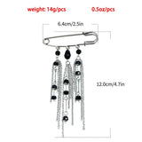 Fashion Metal Heart Tassel Brooch with Pearl and Star Details