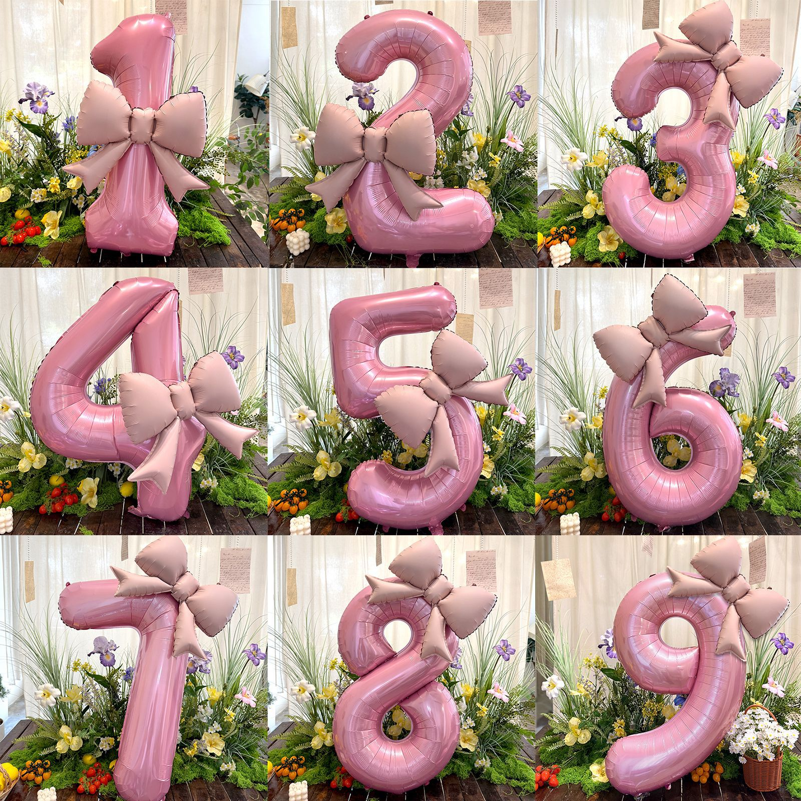 40-Inch Pink Bowknot Aluminum Foil Balloons