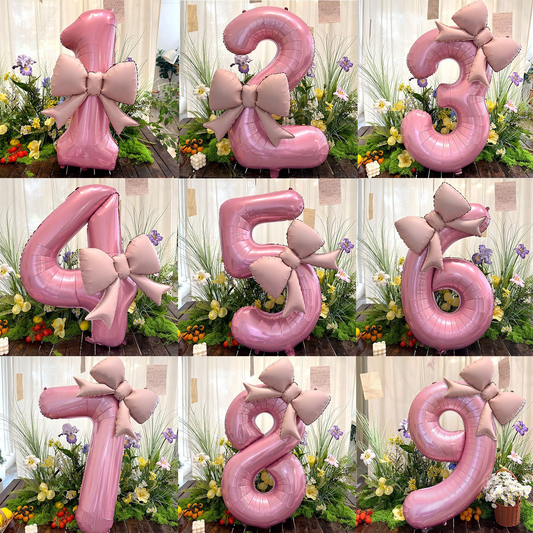40-Inch Pink Bowknot Aluminum Foil Balloons