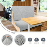 2 Pcs Leaves Jacquard RV Dinette Cushion Covers