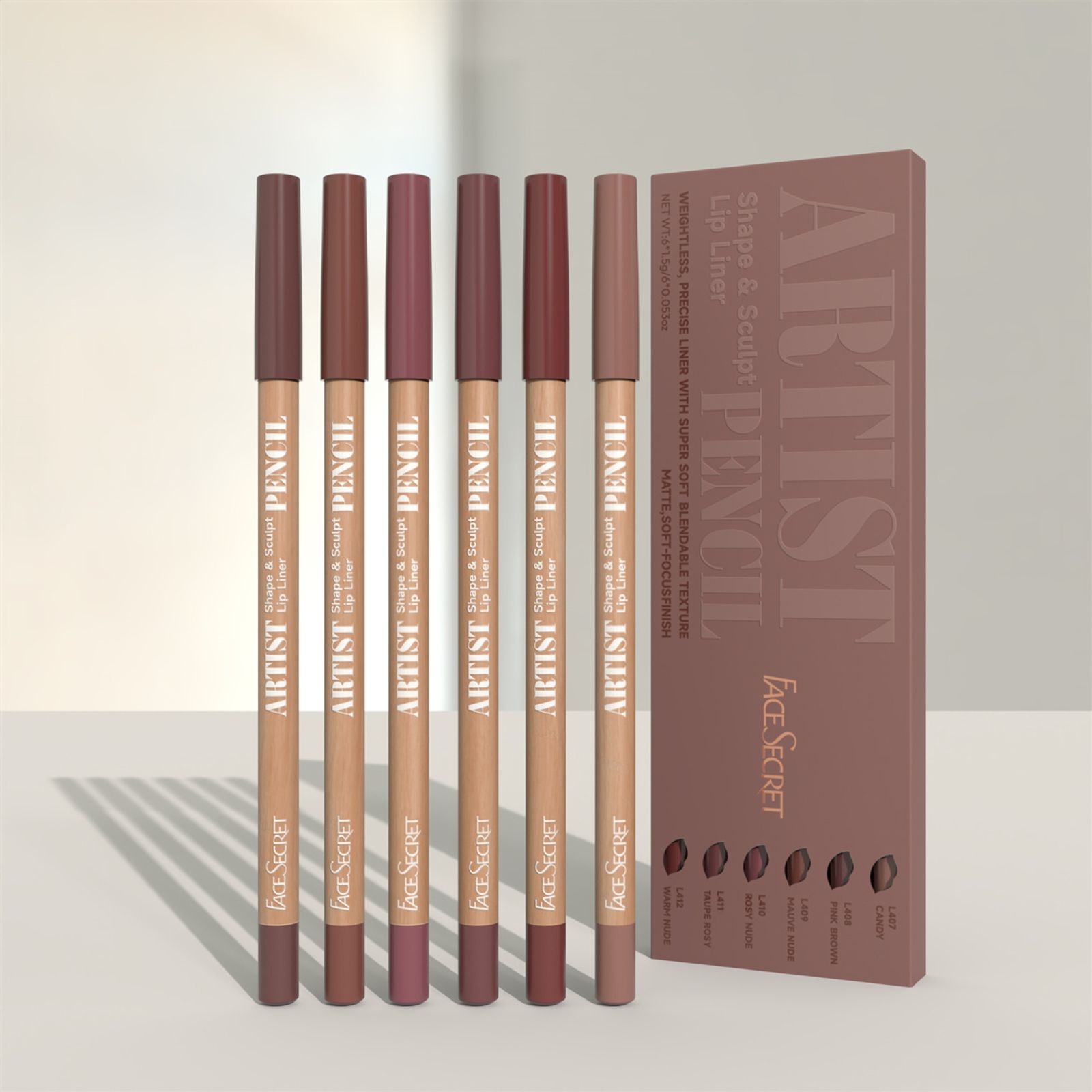 Face Secret Artist Shape Sculpt Lip Liner Pencil Set