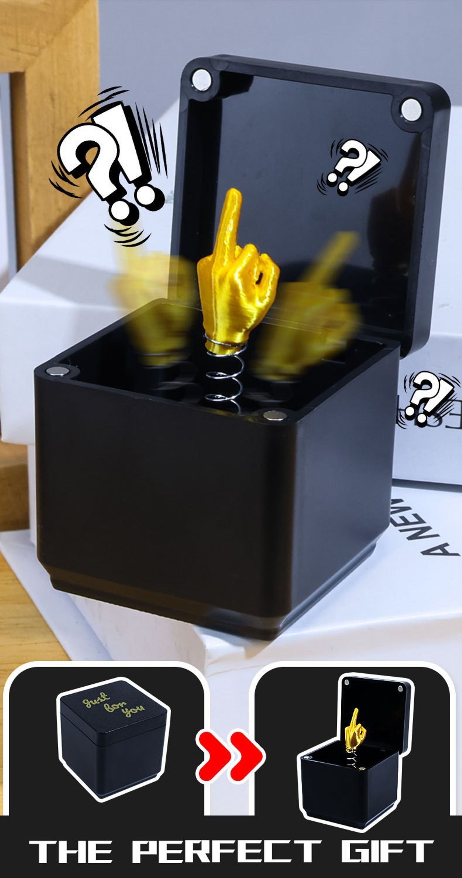 Funny Middle Finger Prank Gift in Box for Christmas