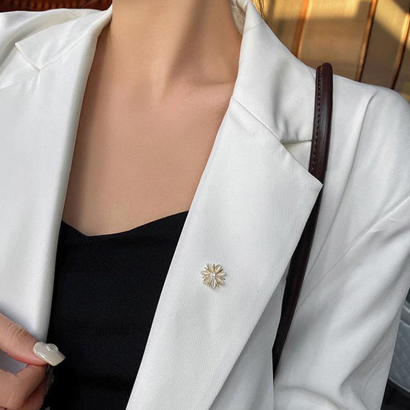 Flower Bow Brooch Set for Women - Metal Lapel Pins