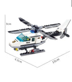 City Police Helicopter Building Blocks Educational Toy