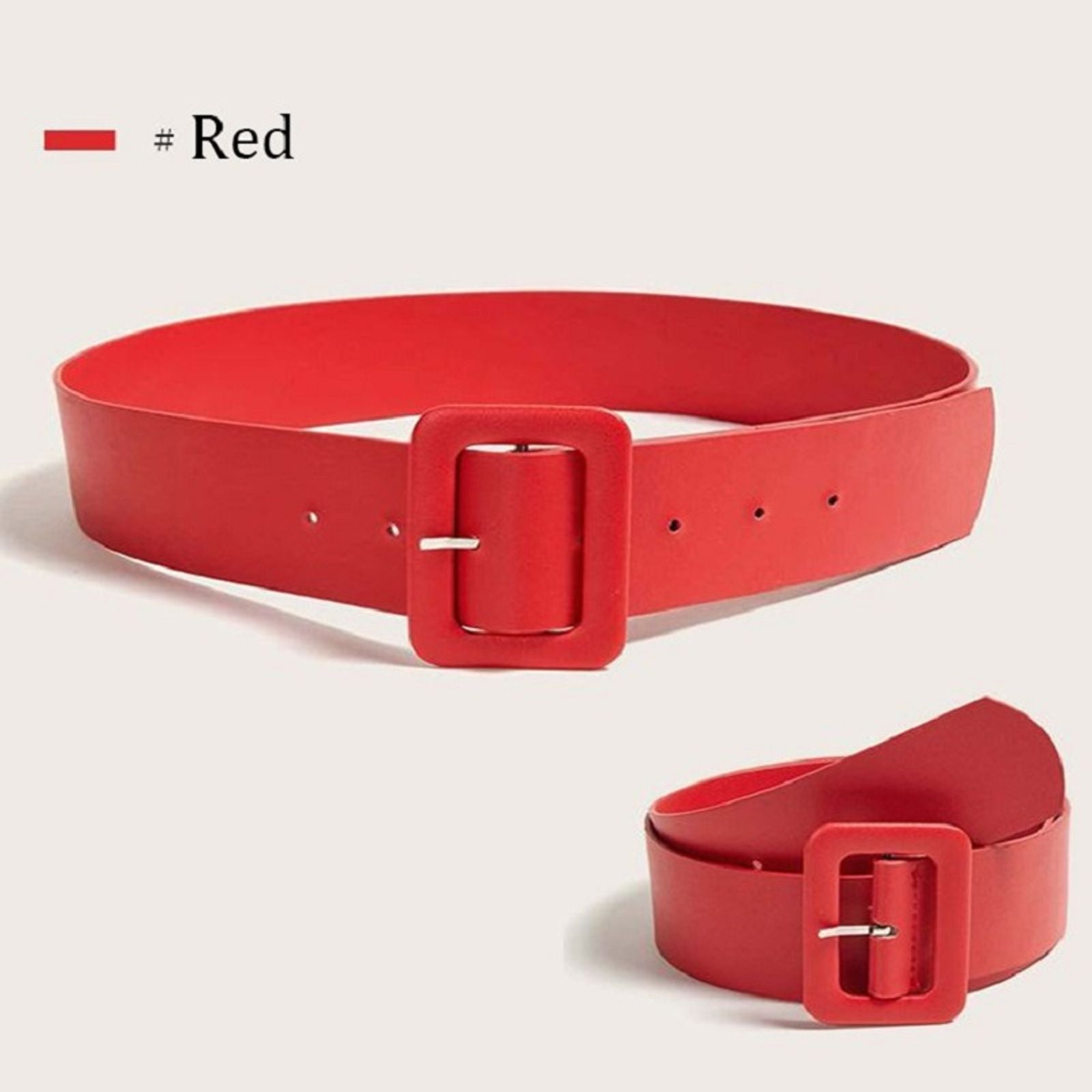 Women's PU Leather Wide Belt - Simple and Stylish