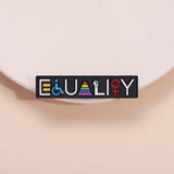 Gender Equality Enamel Pins - Rainbow Women Power Brooches