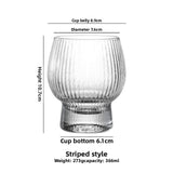 Drum Shaped Glass Tumbler with Thick Base