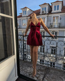 Women’s Retro Velvet Mini A-Line Dress