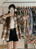 Women’s Vintage Plaid Long Sleeve Shirt