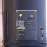 Clear Acrylic Magnetic Calendar - Reusable Dry Erase Board