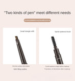 2 in 1 Waterproof Eyebrow Pencil - Long Lasting & Easy to Use