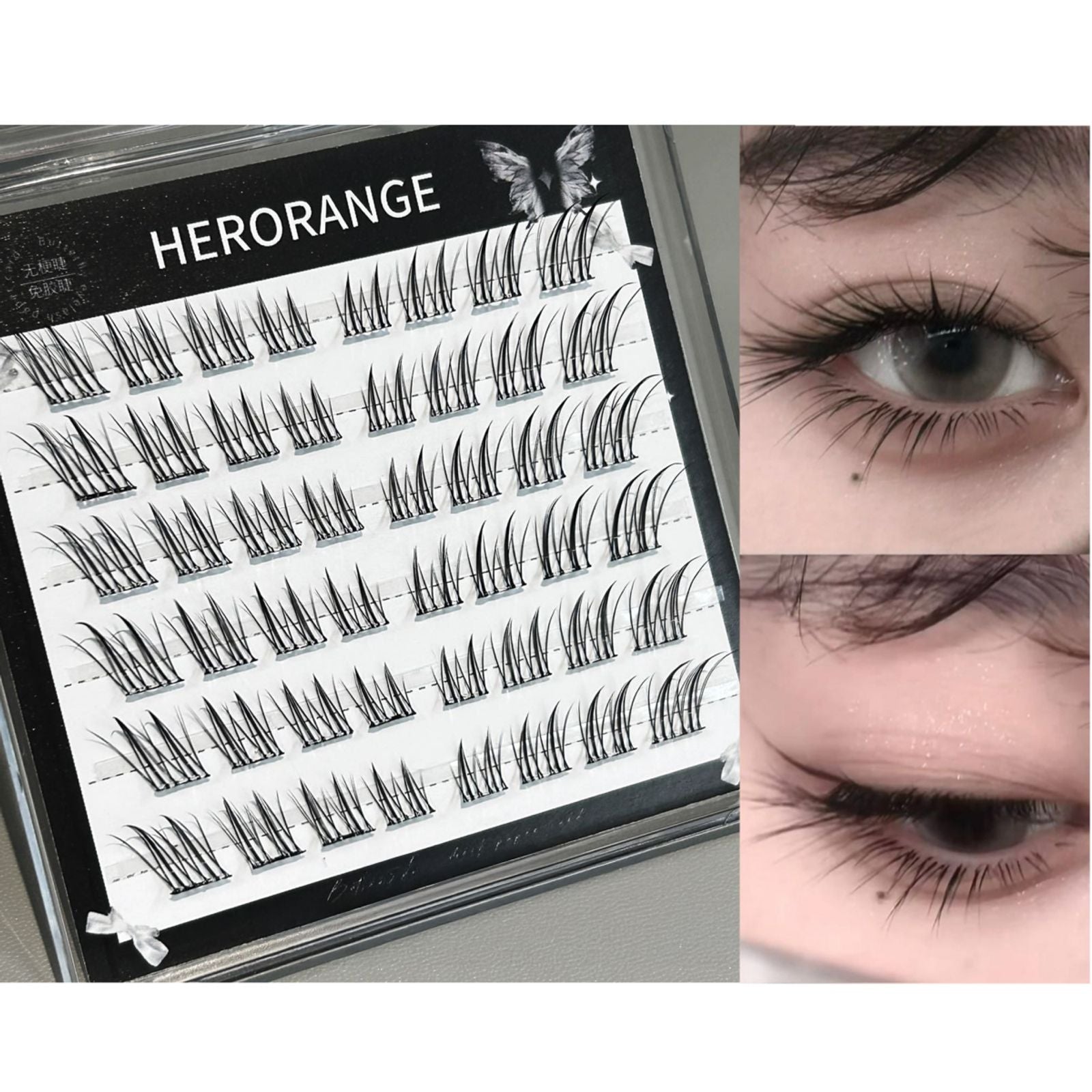 Self-Adhesive Fluffy Cluster Eyelashes for Daily Makeup