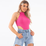 Sexy High Street Neon Bodysuit for Summer Parties