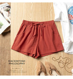 High Waisted Casual Linen Shorts for Women