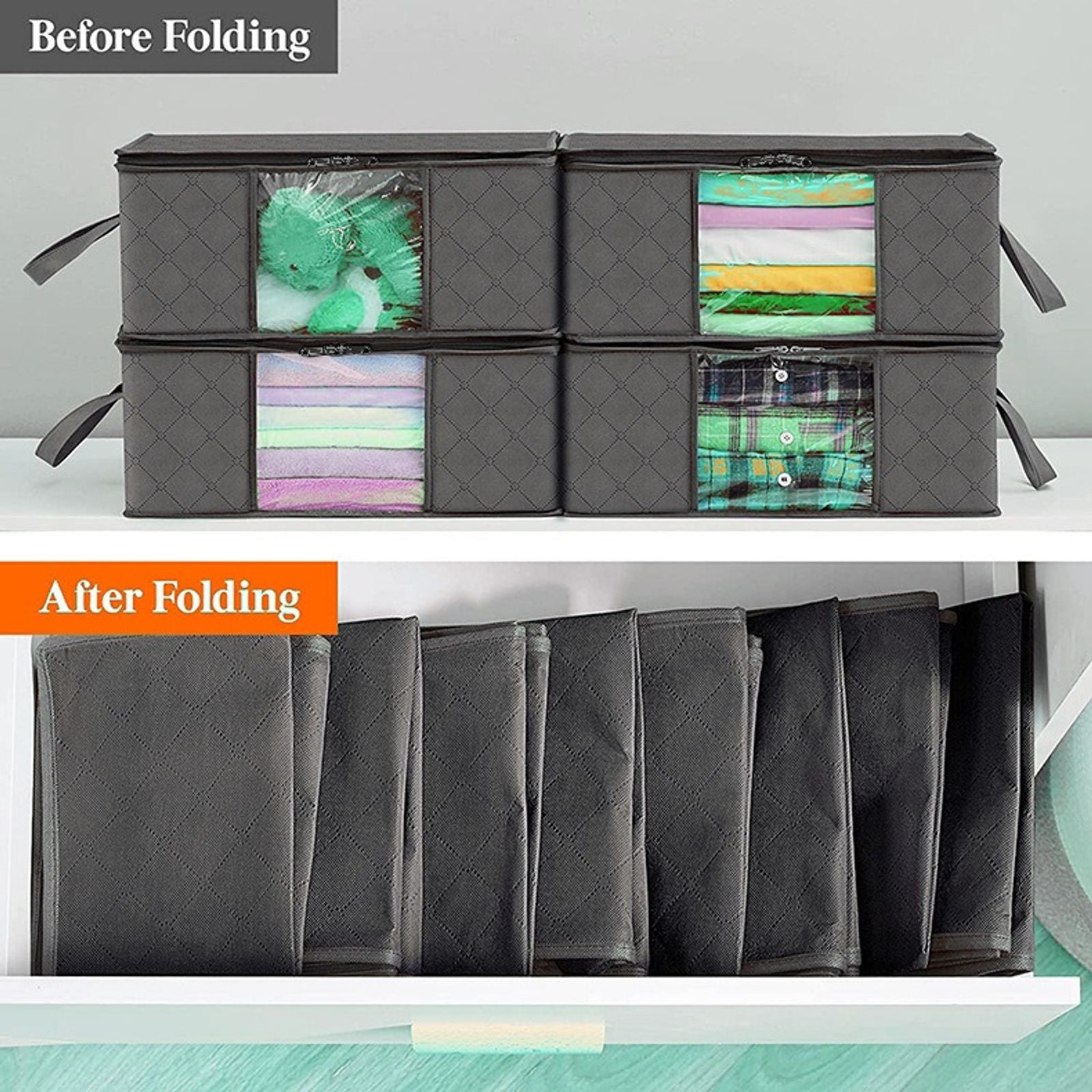 Foldable Clothes Storage Bag - Large Capacity Blanket Organizer