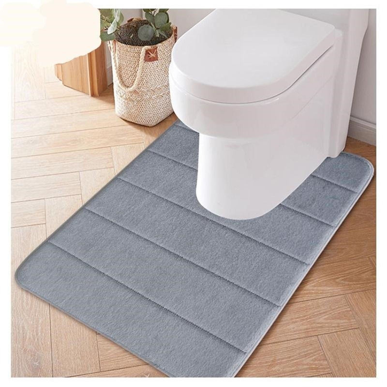 U-Shaped Water Absorbing Bathroom Mats