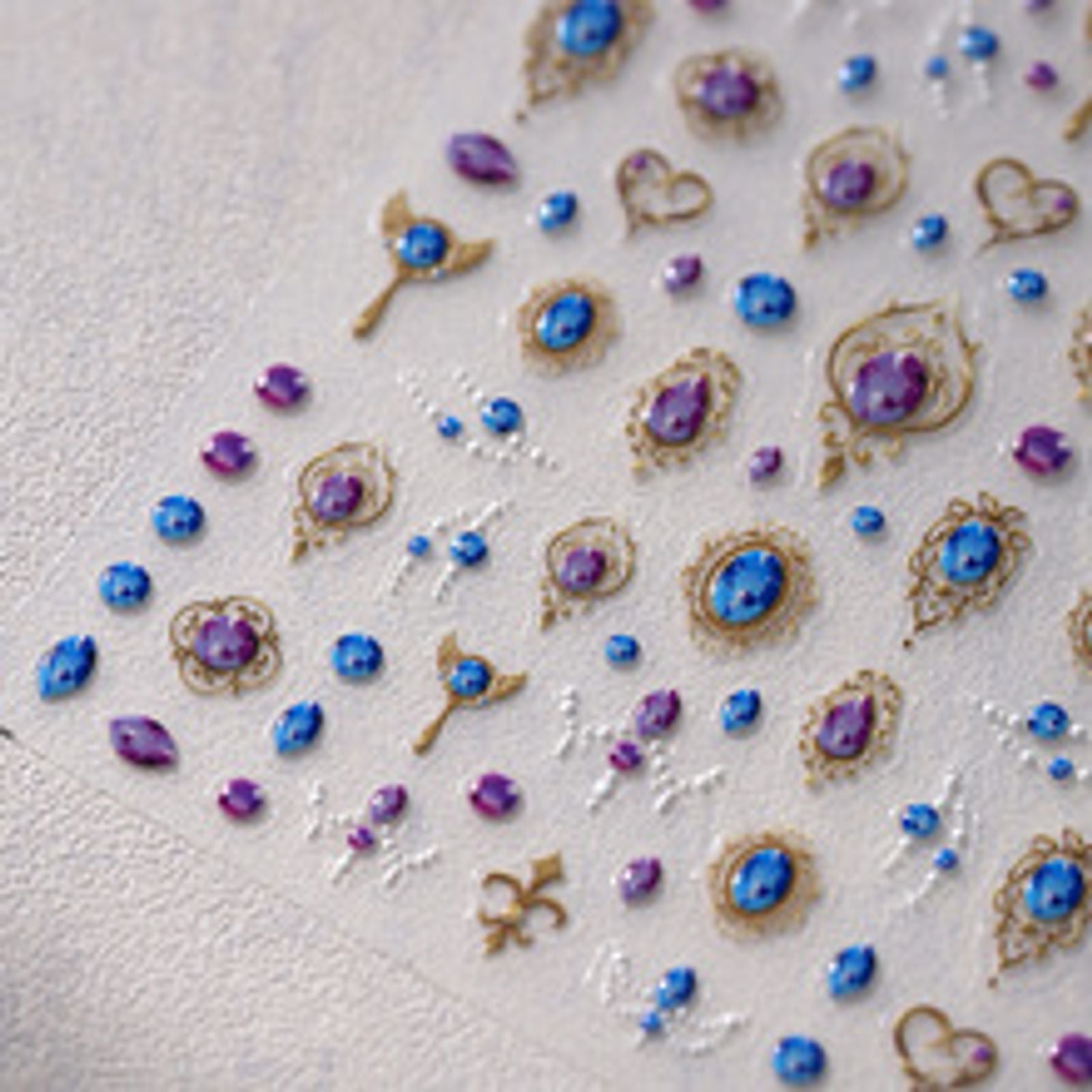 Elegant Gold Scepter 5D Nail Art Stickers