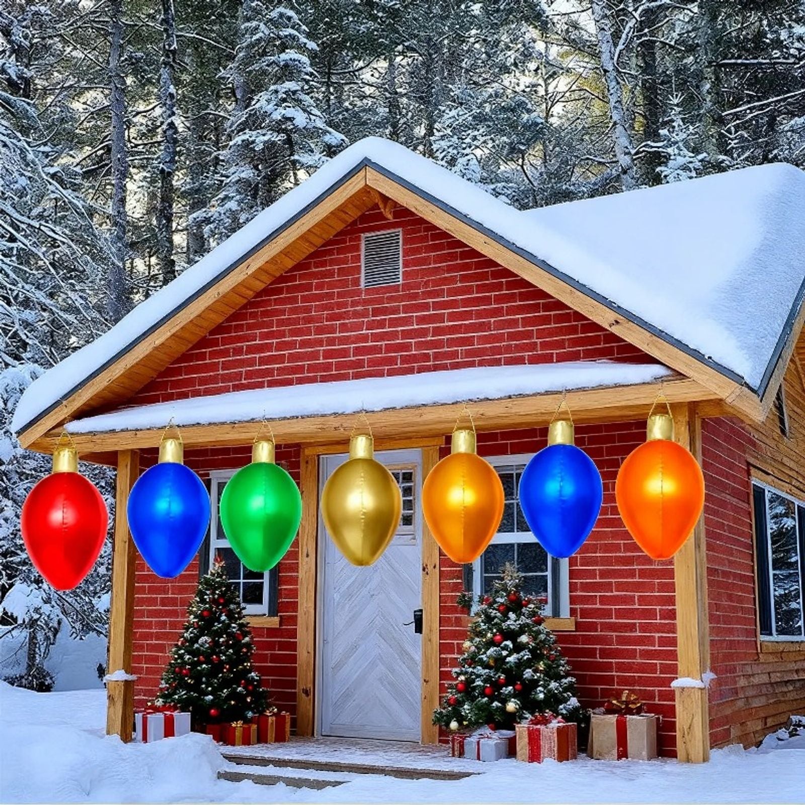 Colorful Inflatable Christmas Lights Ball for Festive Fun