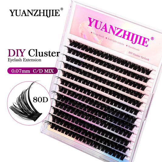 YUANZHIJIE Individual Eyelash Extensions - C/D Curl Wispy Volume
