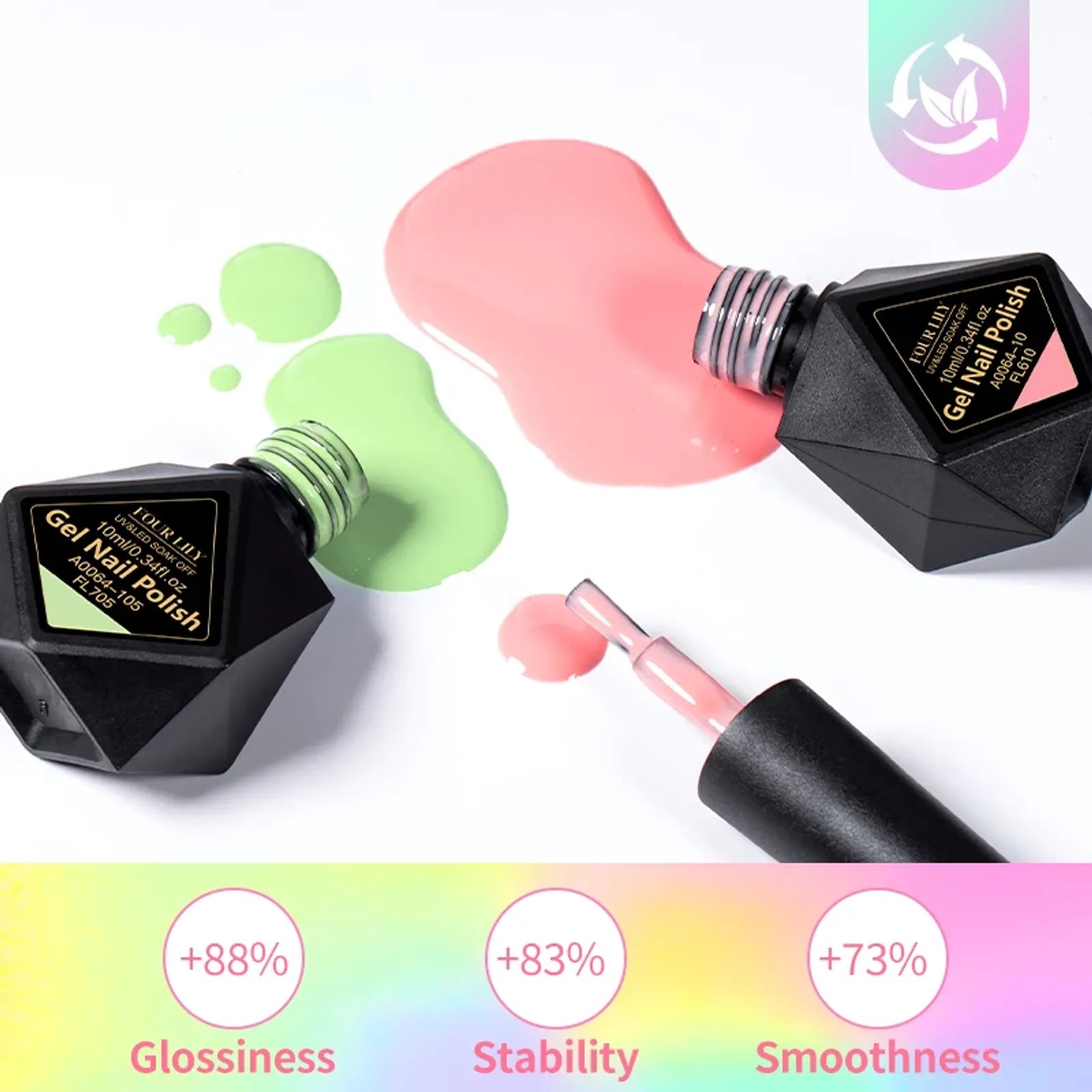 10ml Semi-Permanent Gel Nail Polish - 162 Colors