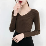Women’s Knitted V-Neck Pullover Sweater