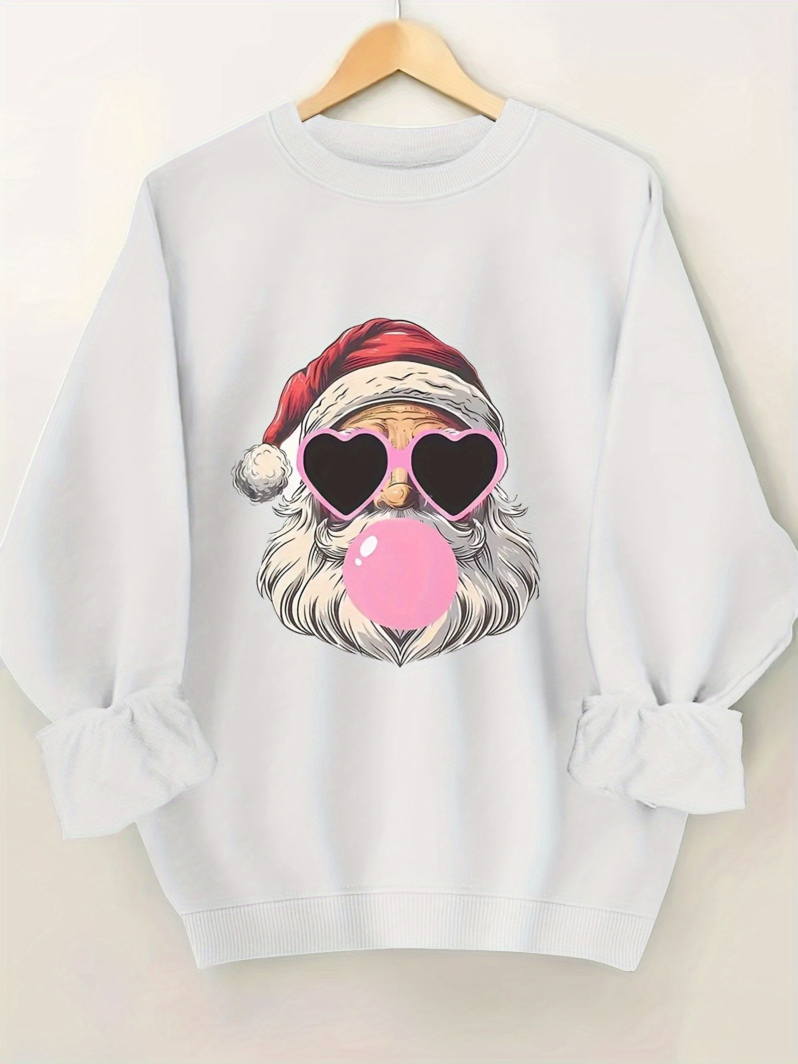 Fashionable Christmas Santa Claus Printed Hoodie