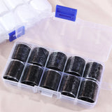 10 Rolls of White and Black Lace Nail Art Foils Set