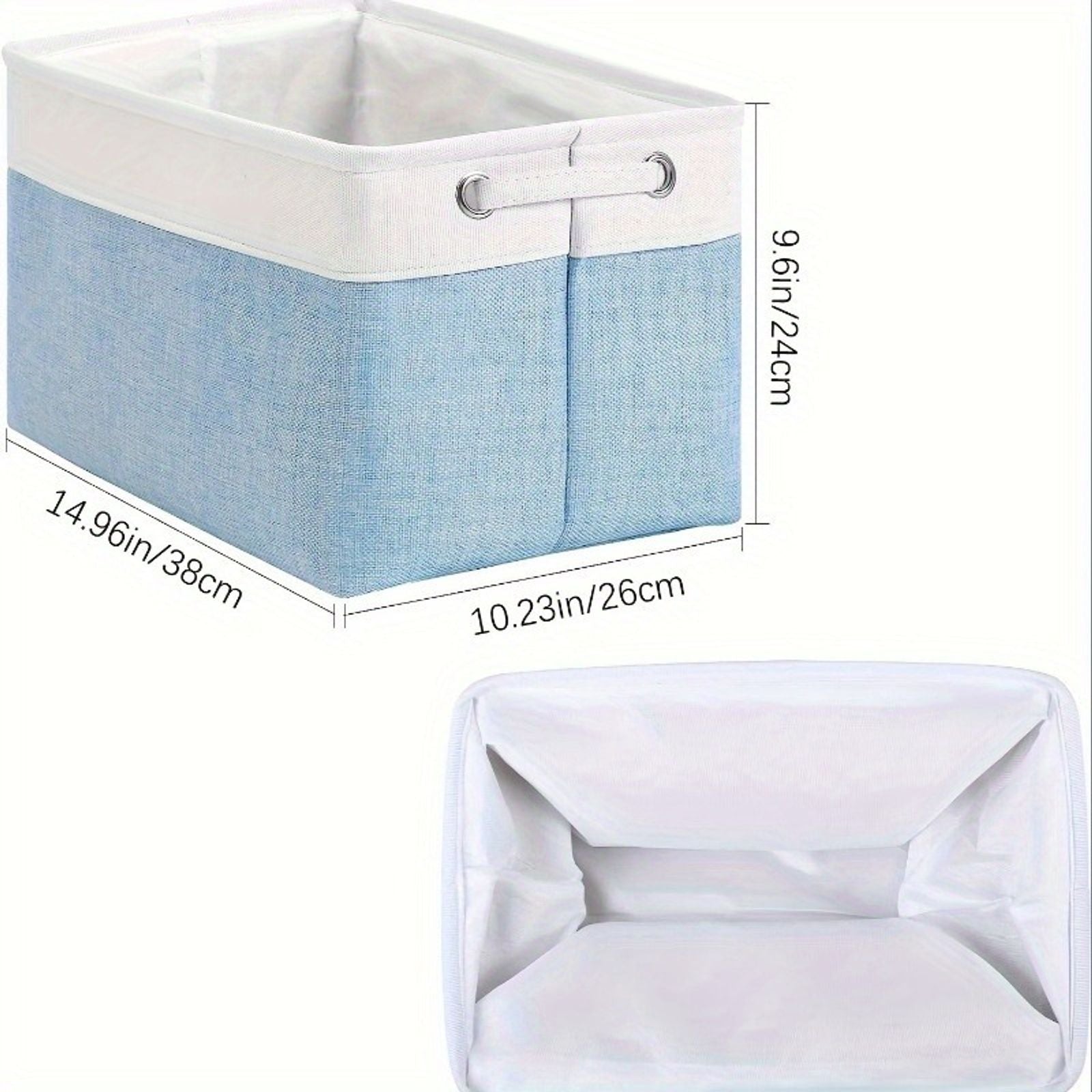 Foldable Linen Storage Bins with Handles for Organizing