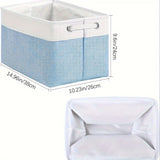 Foldable Linen Storage Bins with Handles for Organizing