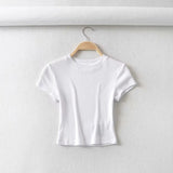 Summer Sexy Women’s O-neck Short Sleeve Crop Top