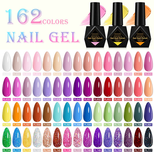 10ml Semi-Permanent Gel Nail Polish - 162 Colors