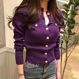 2025 Autumn Long Sleeve Knitted Cardigan for Women