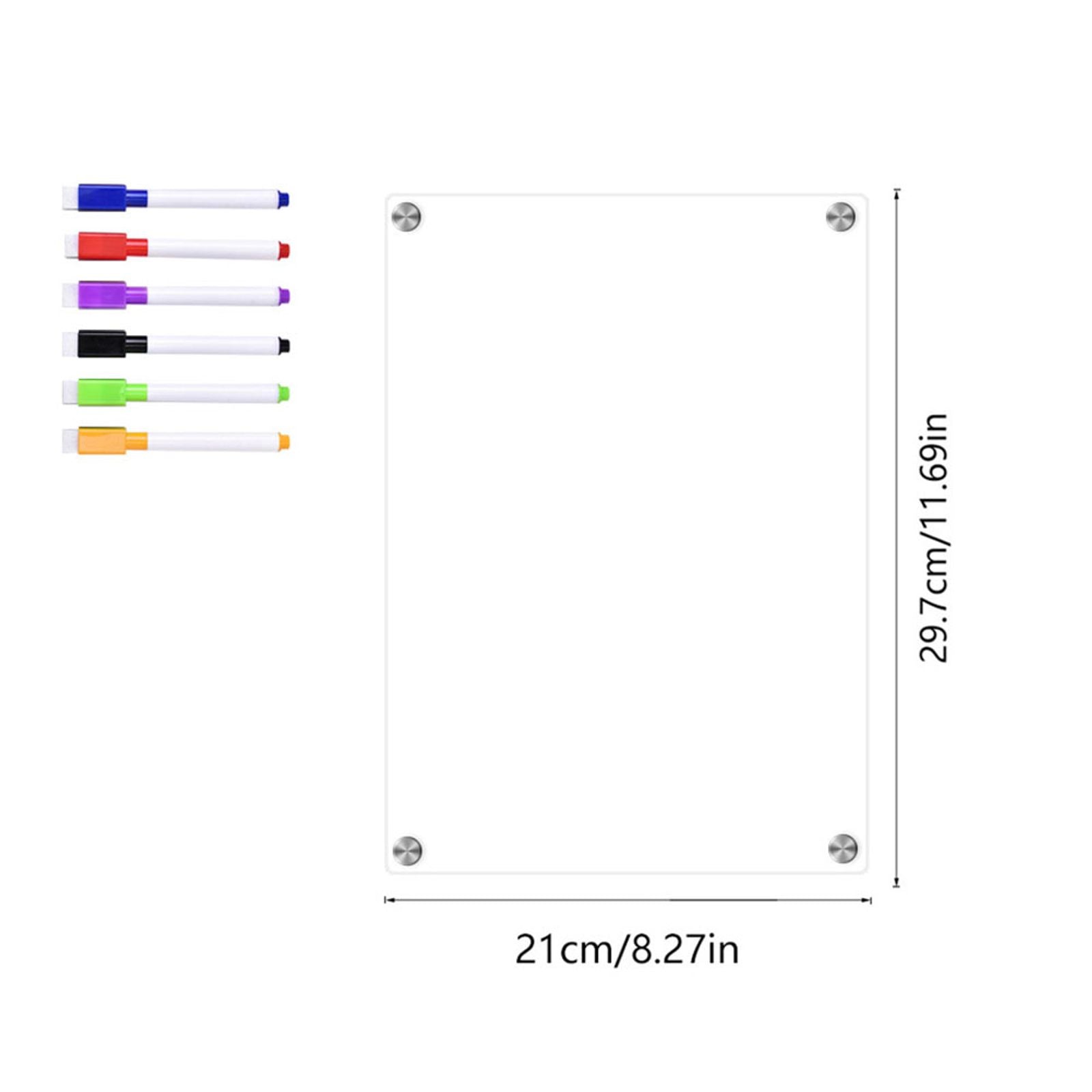 Clear Acrylic Magnetic Calendar - Reusable Dry Erase Board