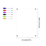 Clear Acrylic Magnetic Calendar - Reusable Dry Erase Board