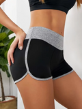 Women's Two-Tone Yoga Shorts with Contrast Trim