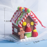 5-Piece Gingerbread House Christmas Ornament Set