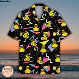 Men's Duck Print Hawaiian Shirt - Short Sleeve Casual Style