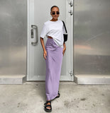 Elegant High Waist Black Trumpet Skirt for Women