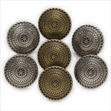 10pcs Vintage Pattern Metal Shank Buttons for Clothing