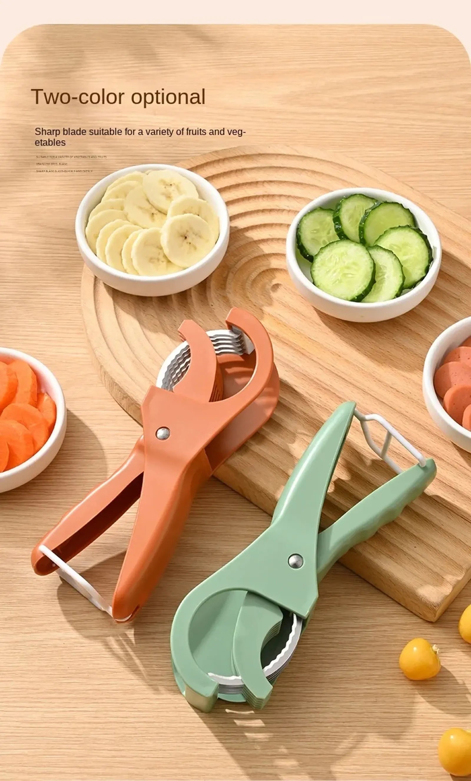 HooFun Stainless Steel Vegetable and Fruit Slicer