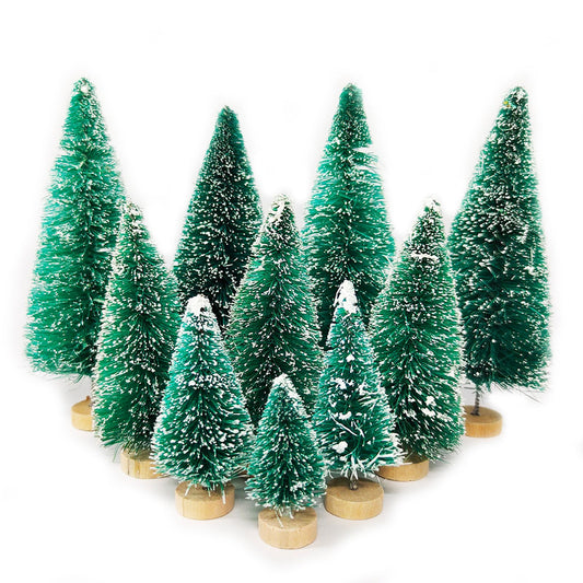 Mini Christmas Tree Ornament Set - 5/8pcs Decorative Cedar Pine