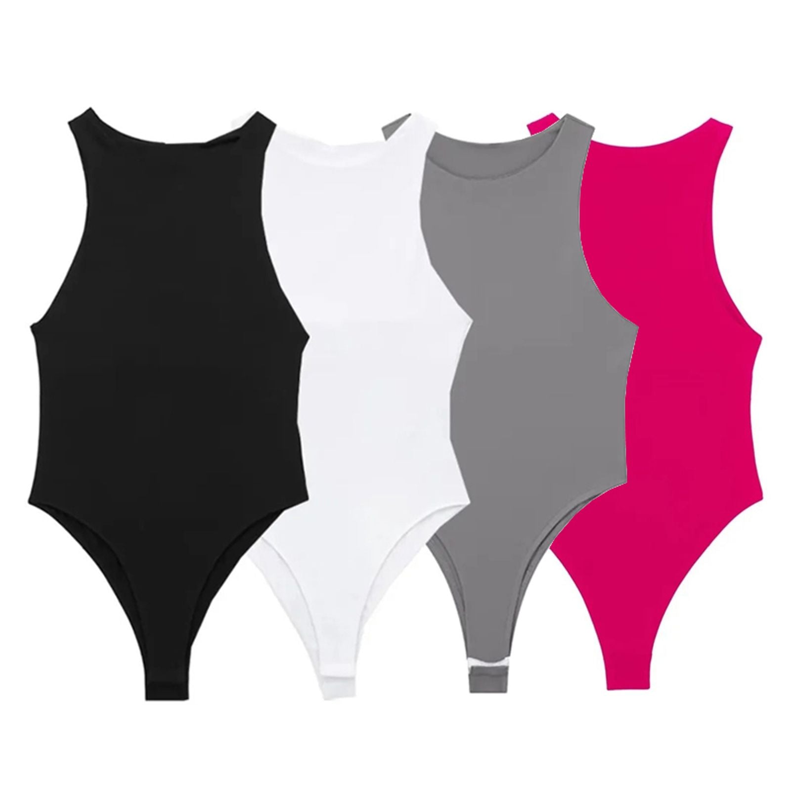 Women's White Sleeveless Bodysuit - Summer Essential