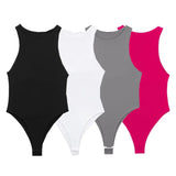 Women's White Sleeveless Bodysuit - Summer Essential