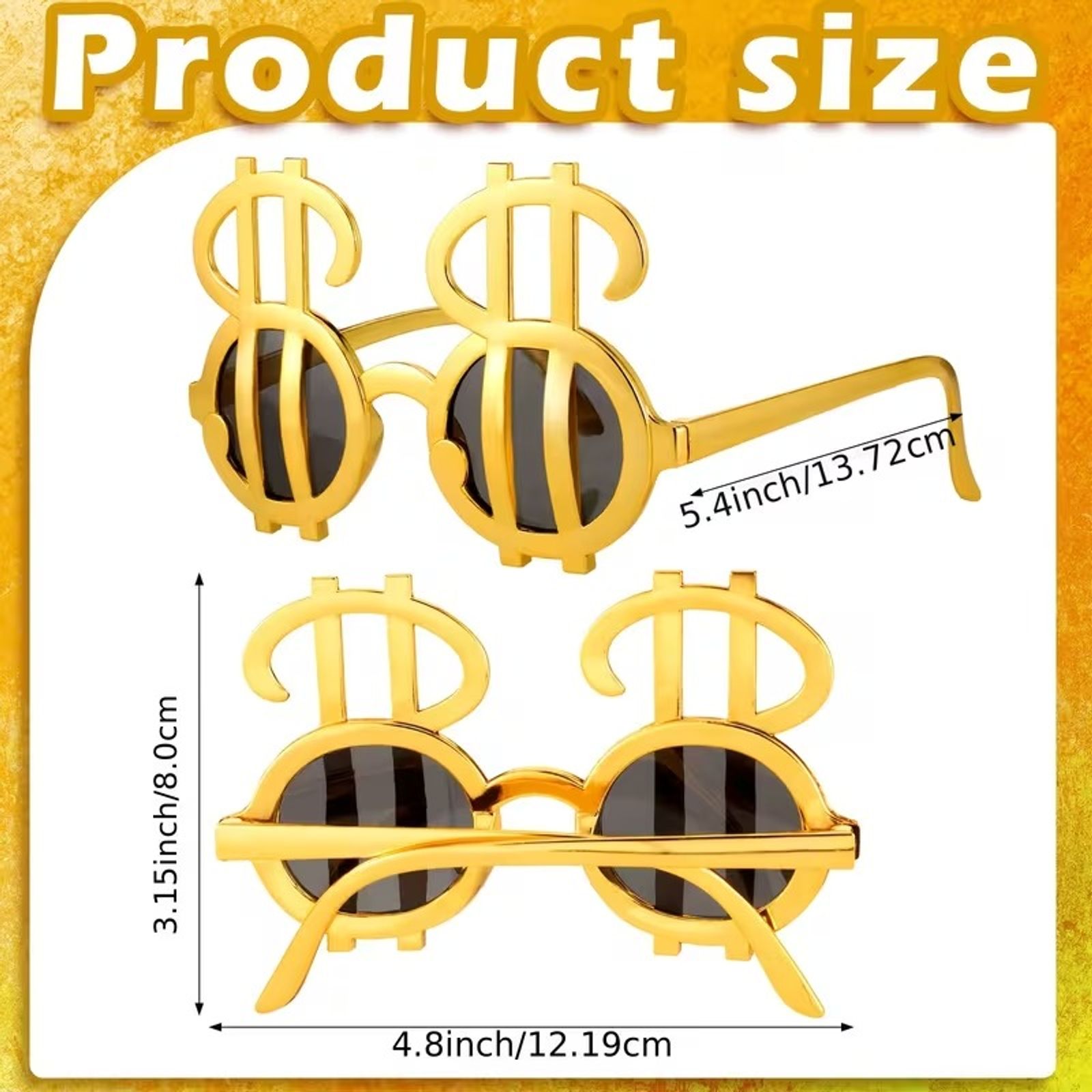 Casino Theme Party Sunglasses - Dollar Design