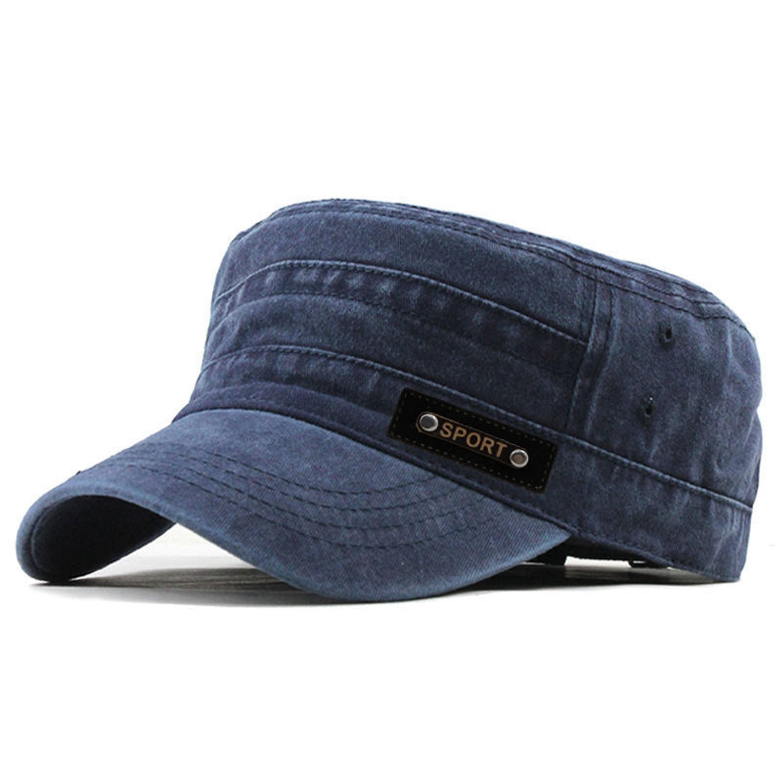 Men's Washable Cotton Military Cap - Sun Proof
