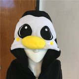 Cute Penguin Fleece Warm Hoodie Tracksuit for Women