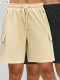 Women’s Loose Cargo Shorts with Flap Pockets